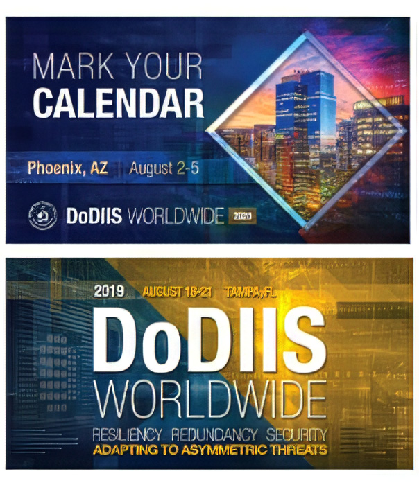 Social media images from various DoDIIS Conferences